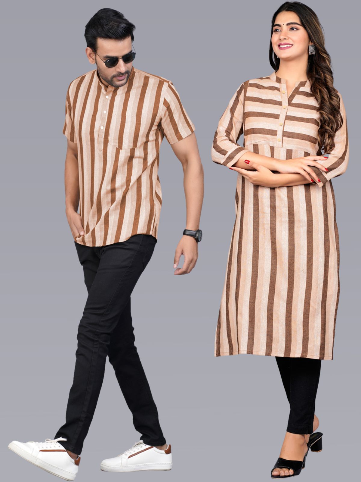 Buy now... Bagru hand block printed couples dress ( kurti + shirt ) by  whatsapp +918875877278 . | Couple dress, Dress, Kurti